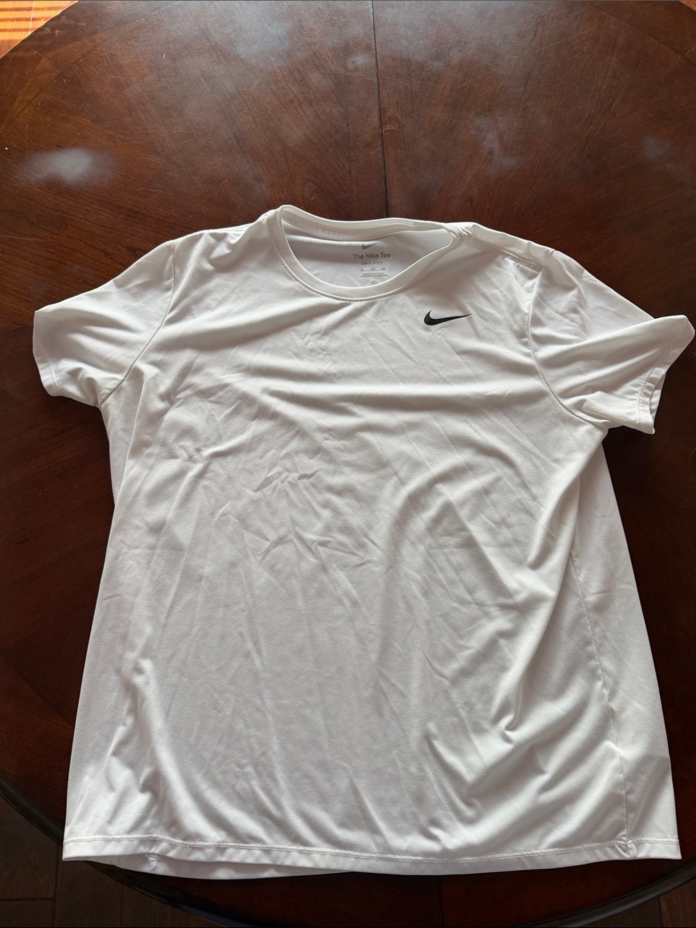 Nike Woman’s White Dri-FIT Crew Short Sleeve Shirt